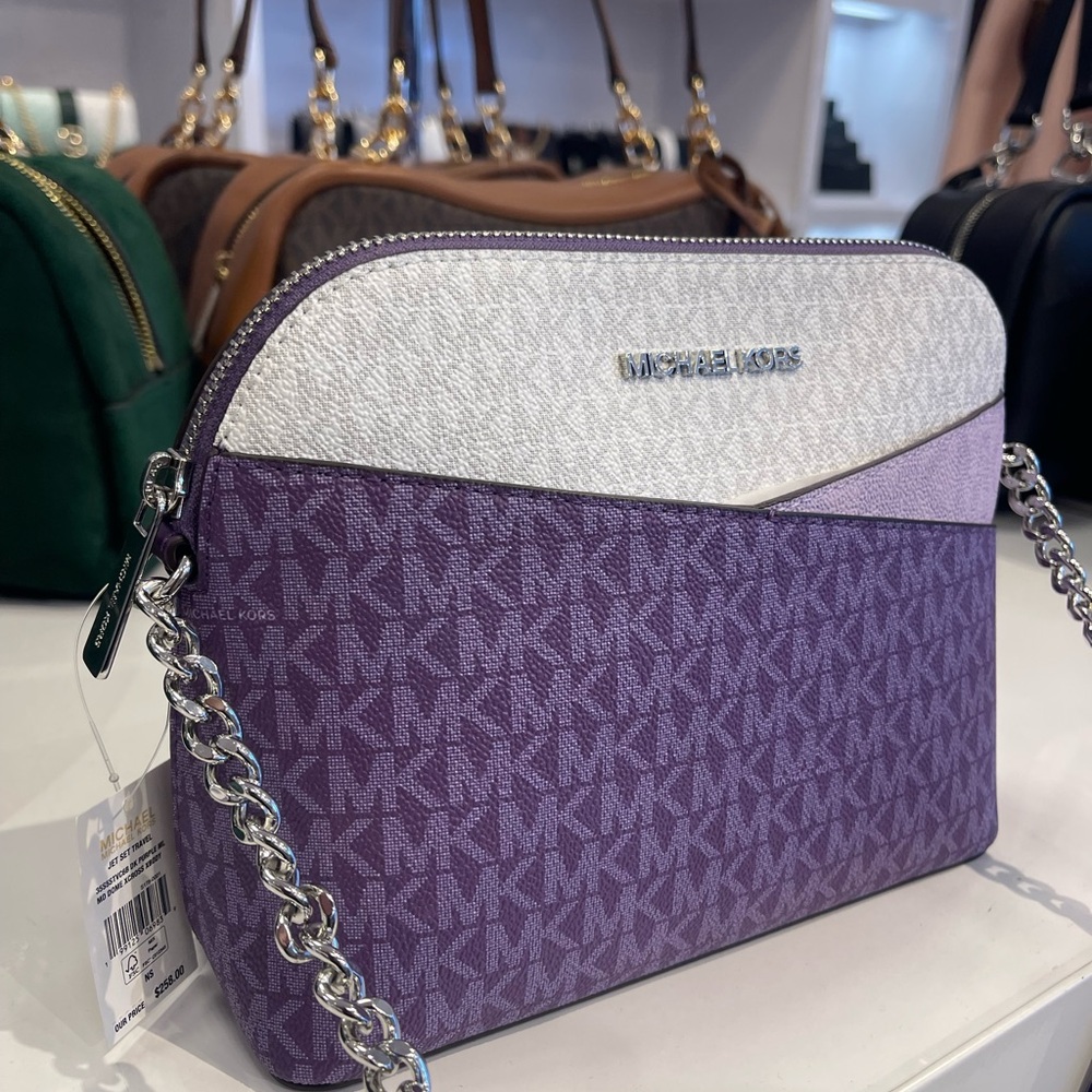 MICHAEL KORS Jet Set Travel Color-Block Signature Logo Crossbody Bag
Dark Purple - Picture 2 of 16